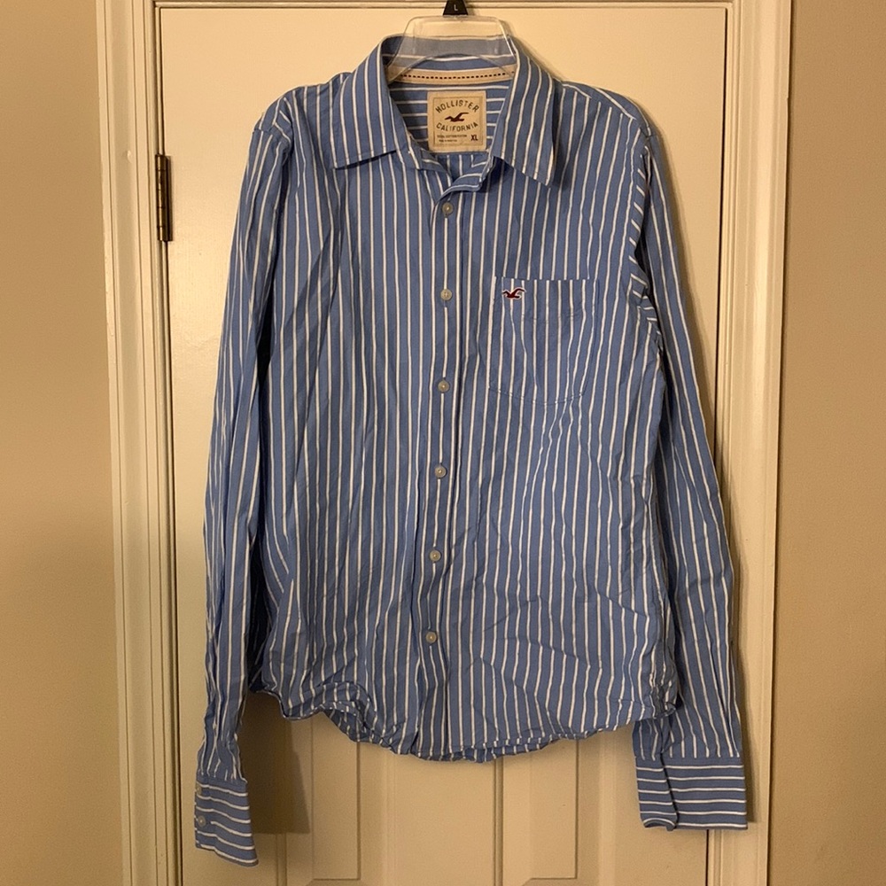 Hollister Men’s Casual Long-Sleeve Button Down Shirt XL